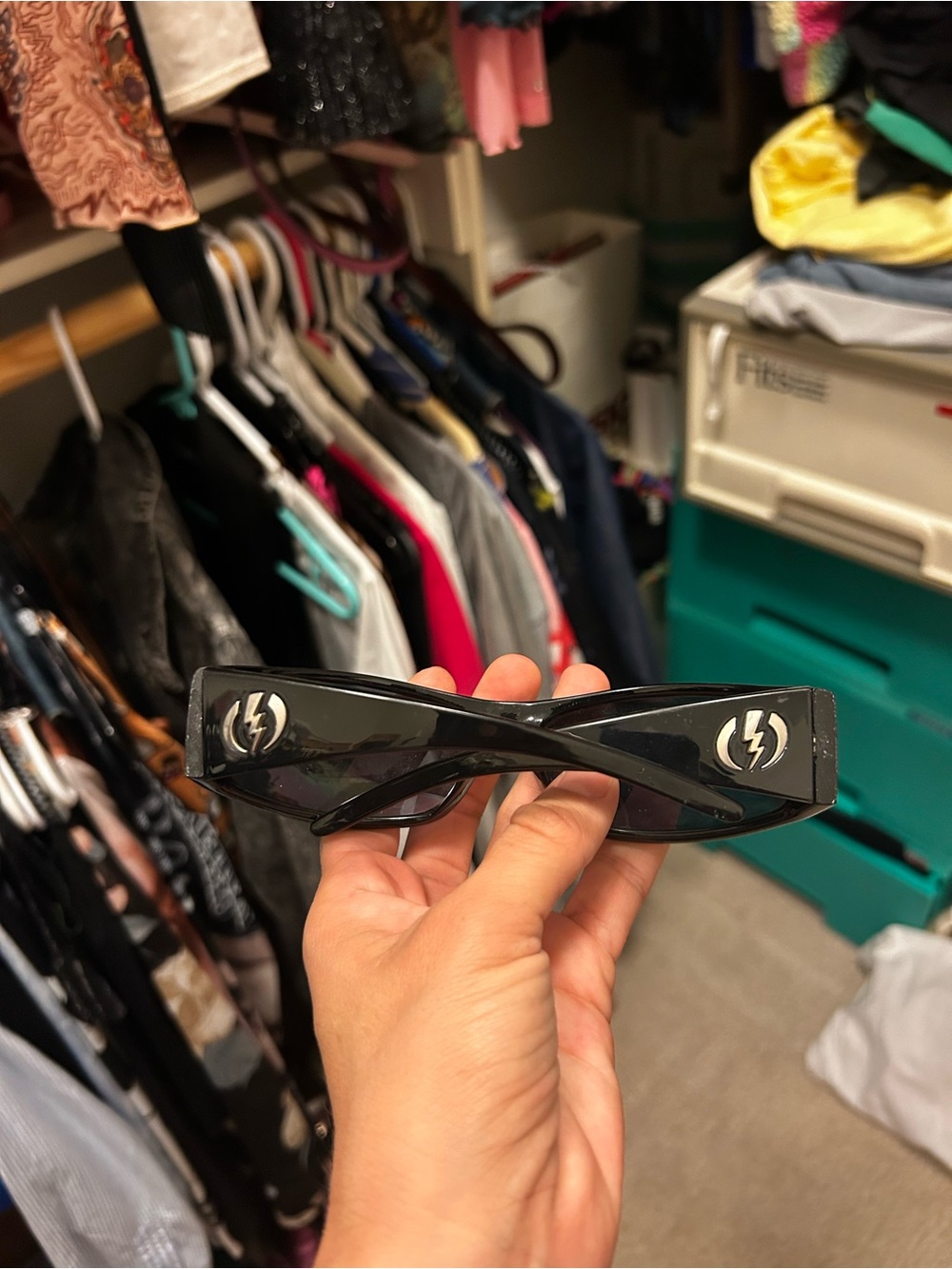 Matte Black Rectangular Sunglasses - Picture 2 of 2